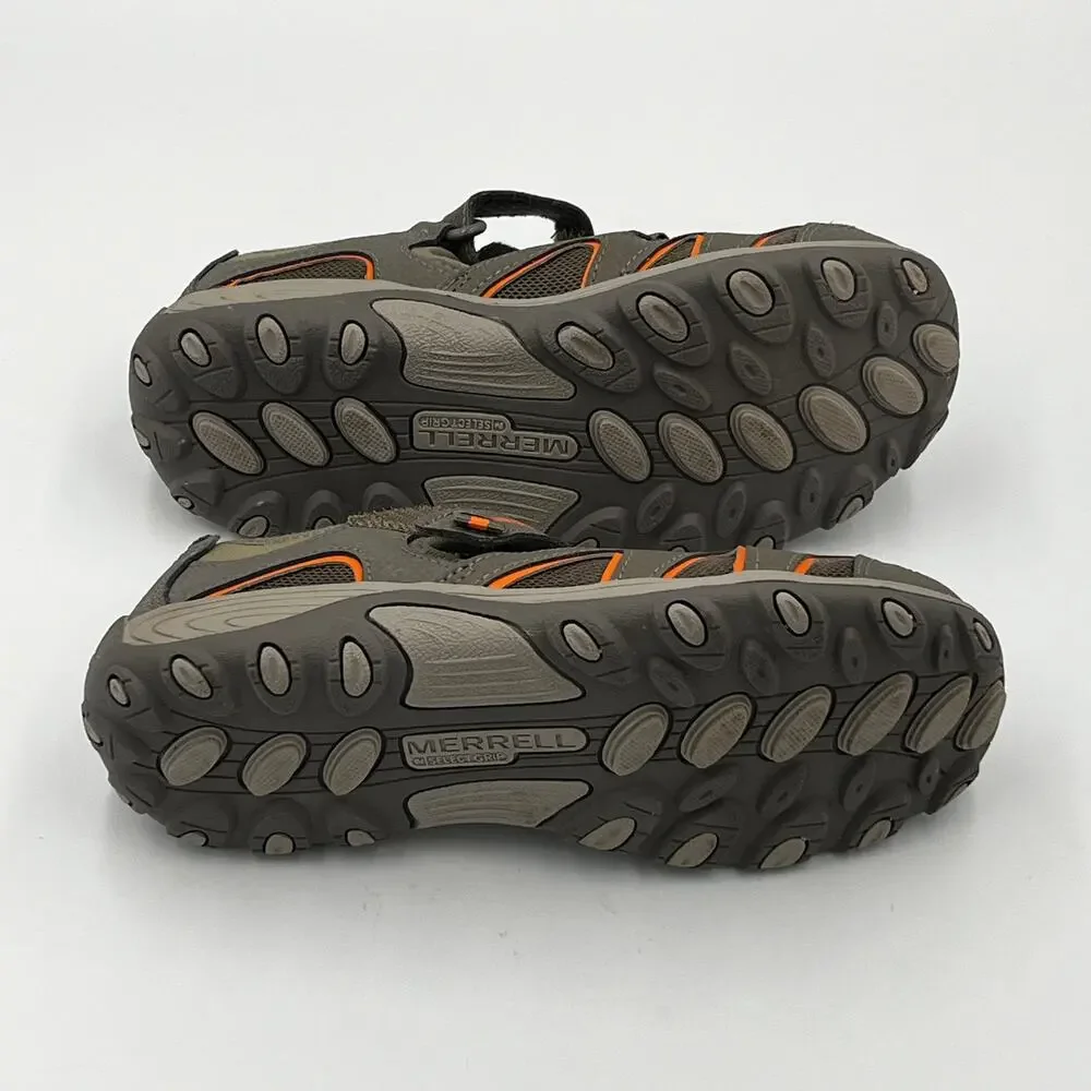 Merrell Kid's Hydro H2O Hiker Sandal Sport Shoes sz 3 Gunsmoke/Orange